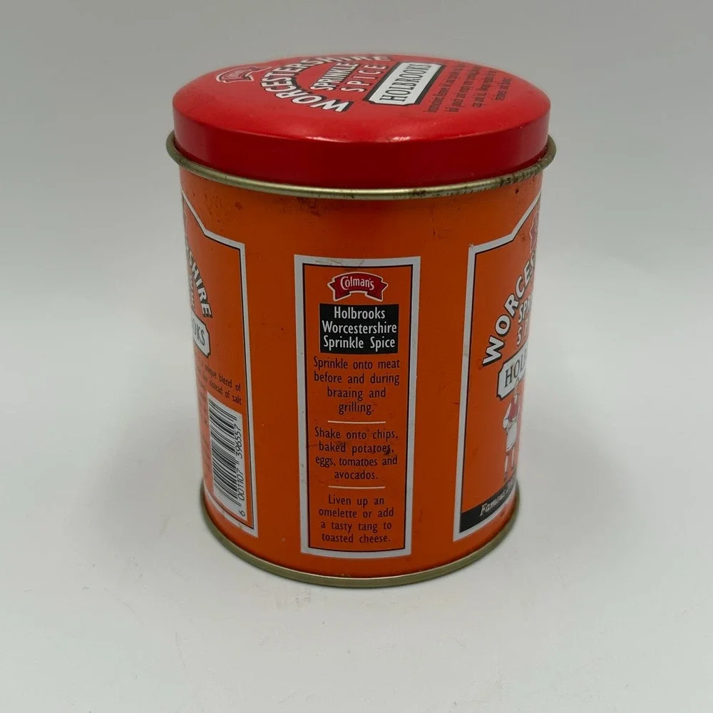 Colman's Worcestershire Sprinkle Spice Seasoning Shaker Jar, Handle, Lid, Sifter